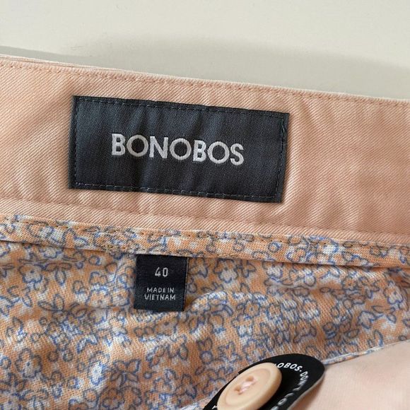 Bonobos Chino Shorts Cockatoo Blush Pink 7" Men's Size 40 NWT - Picture 10 of 13
